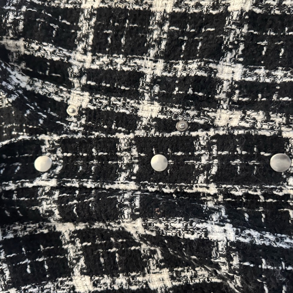 Zara Black and White tweed cardigan jacket very good condition - Picture 3 of 4